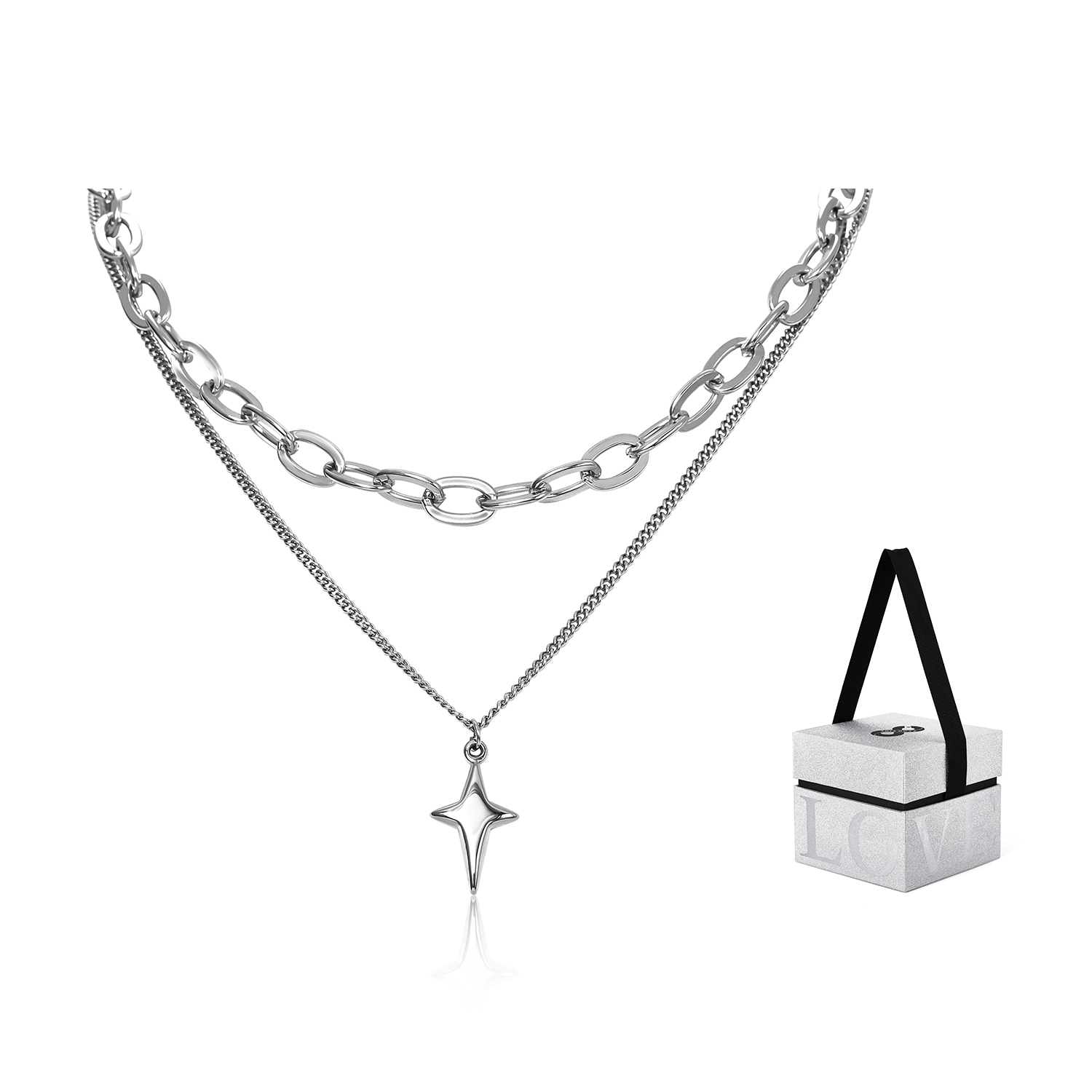 Титановая стальная цепь унисекс Zeroline, Necklace+Box
Титановая стальная цепь унисекс Zeroline, Necklace+Box