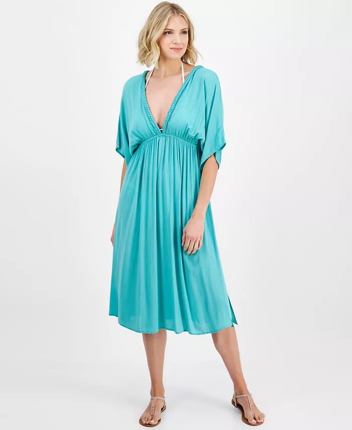 Женское платье-накидка с V-образным вырезом и отделкой косами Raviya, синий
Женское платье-накидка с V-образным вырезом и отделкой косами Raviya, синий