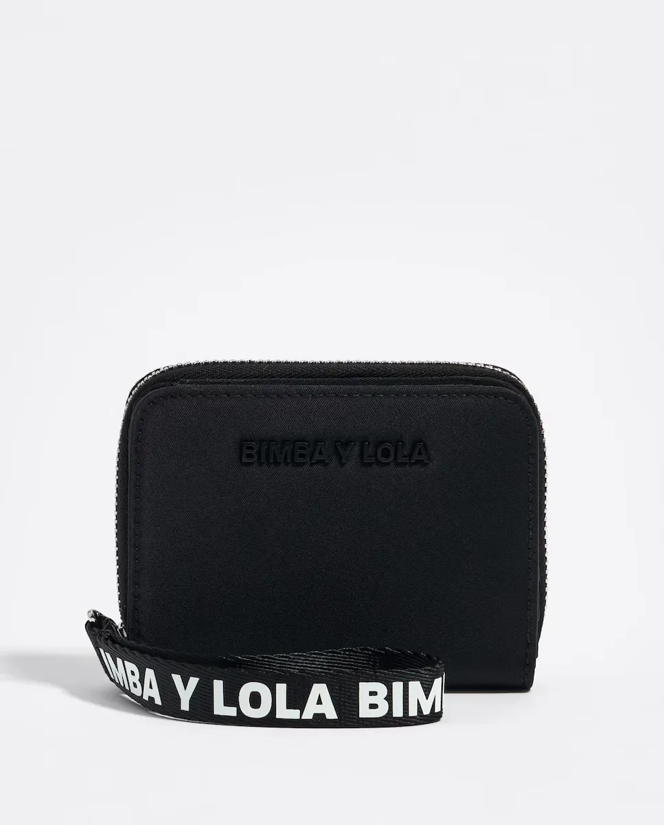 Маленький женский кошелек с застежкой-молнией и ручкой с логотипом Bimba y Lola, чёрный
Маленький женский кошелек с застежкой-молнией и ручкой с логотипом Bimba y Lola, чёрный