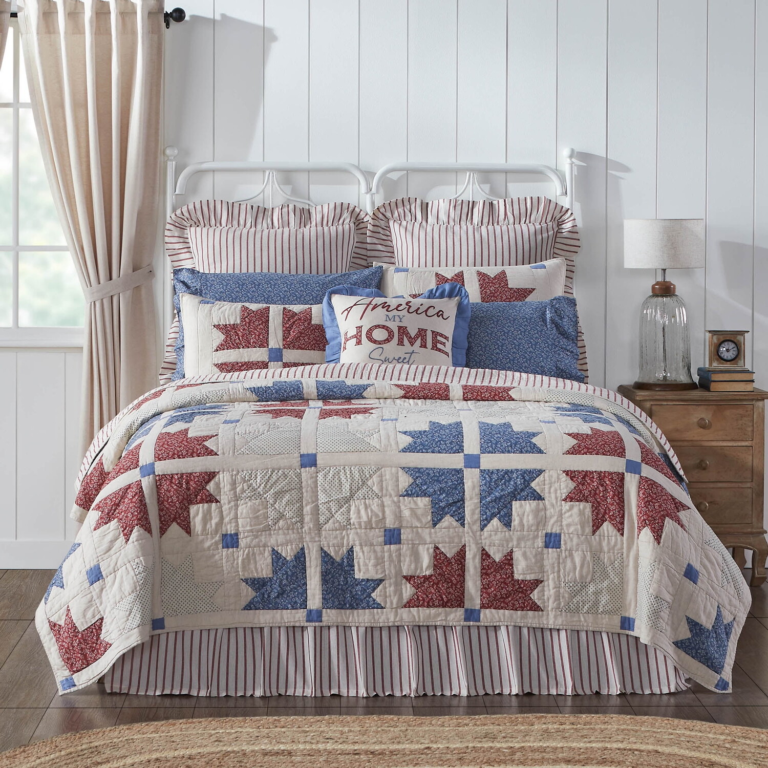 Одеяло двустороннее VHC Brands Celebration Farmhouse California King, красно-синий / кремовый
Одеяло двустороннее VHC Brands Celebration Farmhouse California King, красно-синий / кремовый