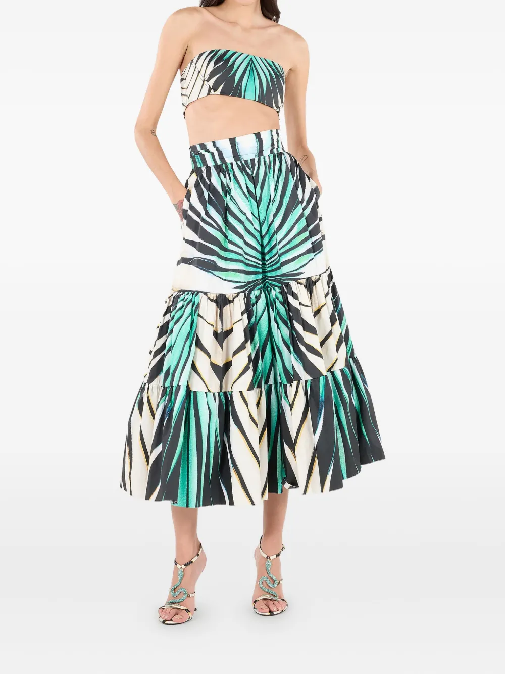 Ярусная юбка с принтом Roberto Cavalli, синий
Ярусная юбка с принтом Roberto Cavalli, синий