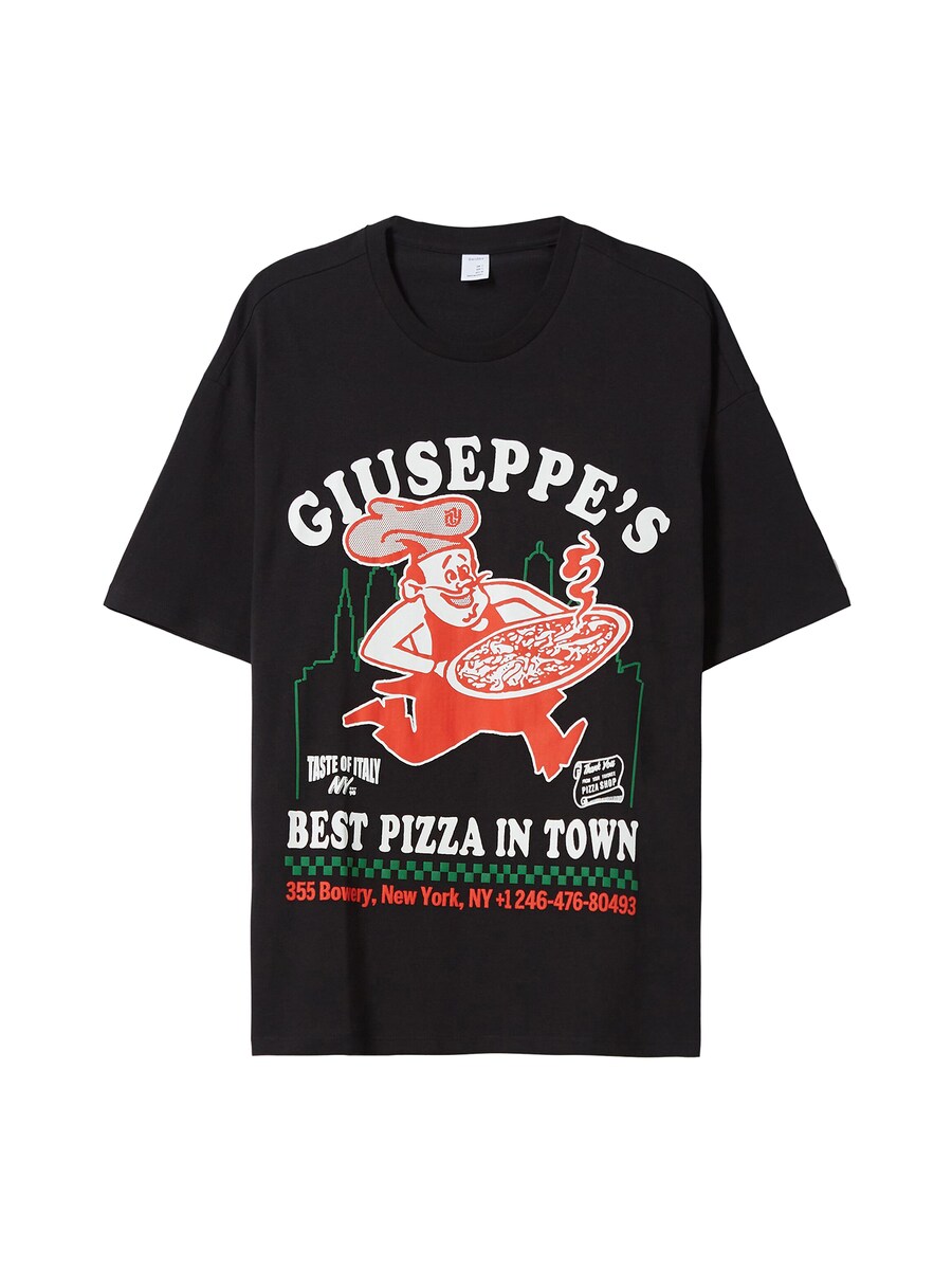 Рубашка Bershka, черный 
Рубашка Bershka, черный