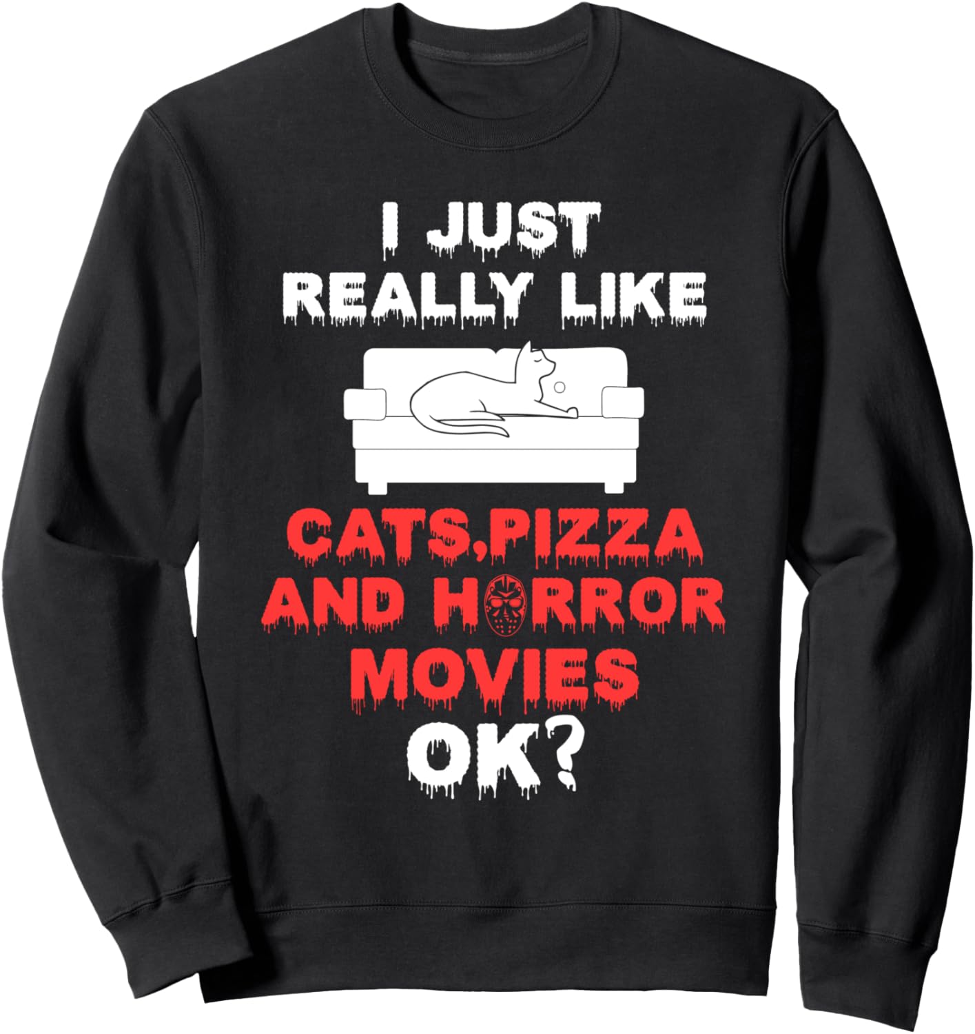 Вы любите кошек, пиццу и фильмы ужасов, верно Толстовка с надписью «Ужасы» Horror Movie Horror Gifts, черный
Вы любите кошек, пиццу и фильмы ужасов, верно Толстовка с надписью «Ужасы» Horror Movie Horror Gifts, черный