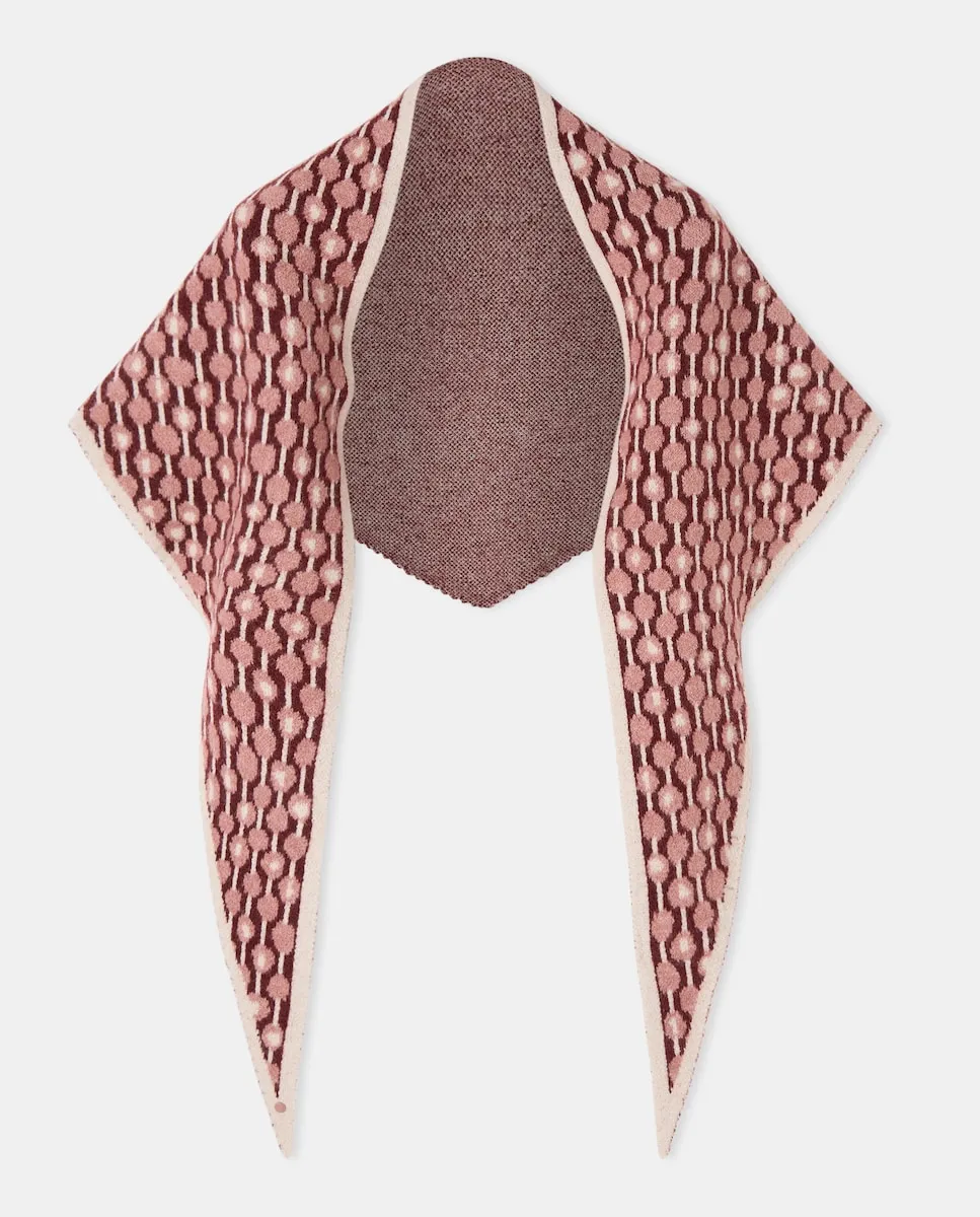 Треугольный шарф с вязкой Jo & Mr. Joe, розовый
Треугольный шарф с вязкой Jo & Mr. Joe, розовый