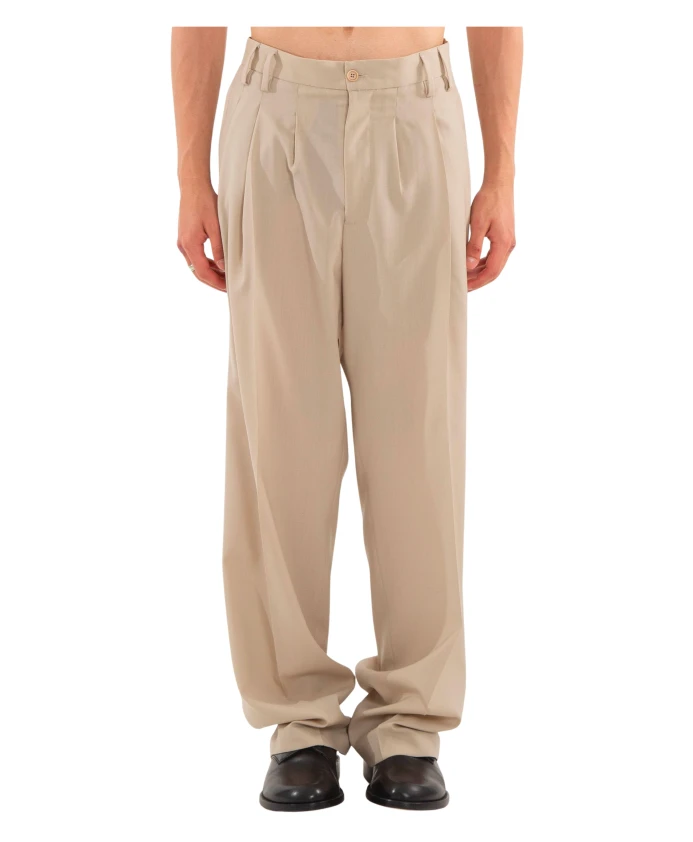 Брюки из тонкой шерсти со складками Costumein, бежевый
Брюки из тонкой шерсти со складками Costumein, бежевый