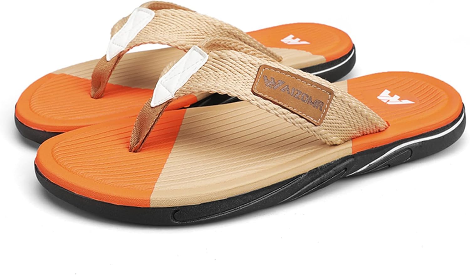 Мужские шлепанцы с удобной подошвой, сандалии с поддержкой свода стопы, повседневные сандалии с Т-образной ремешком Abborora, оранжевый
Мужские шлепанцы с удобной подошвой, сандалии с поддержкой свода стопы, повседневные сандалии с Т-образной ремешком Abborora, оранжевый