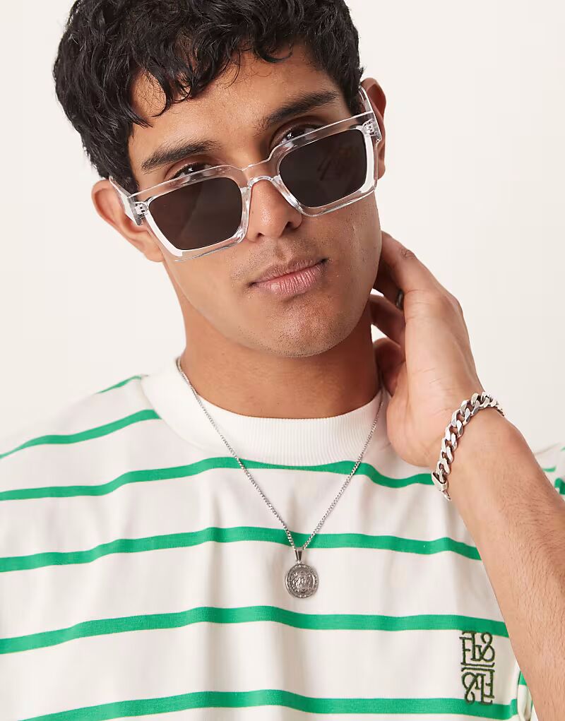 Солнцезащитные очки ASOS DESIGN квадратной формы с дымчатыми линзами и скошенной прозрачной оправой
Солнцезащитные очки ASOS DESIGN квадратной формы с дымчатыми линзами и скошенной прозрачной оправой