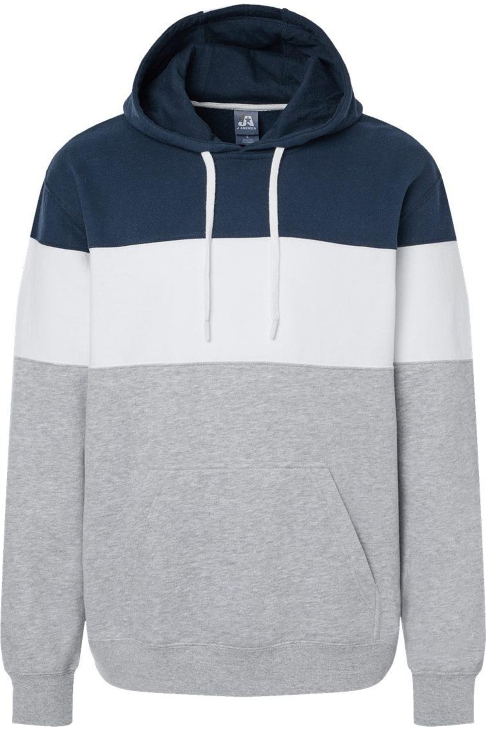Толстовка с капюшоном из флиса с цветными блоками J. America Varsity, цвет navy/ oxford
Толстовка с капюшоном из флиса с цветными блоками J. America Varsity, цвет navy/ oxford