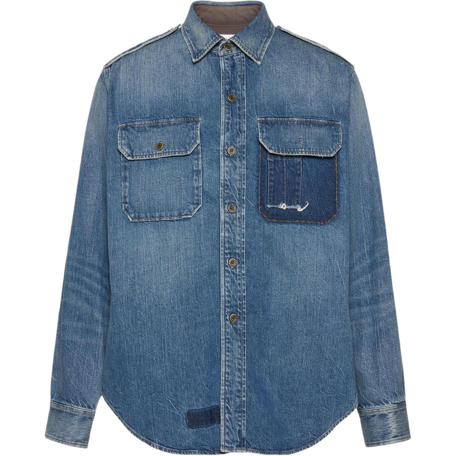 Джинсовая рубашка с накладными карманами Maison Margiela, синий
Джинсовая рубашка с накладными карманами Maison Margiela, синий