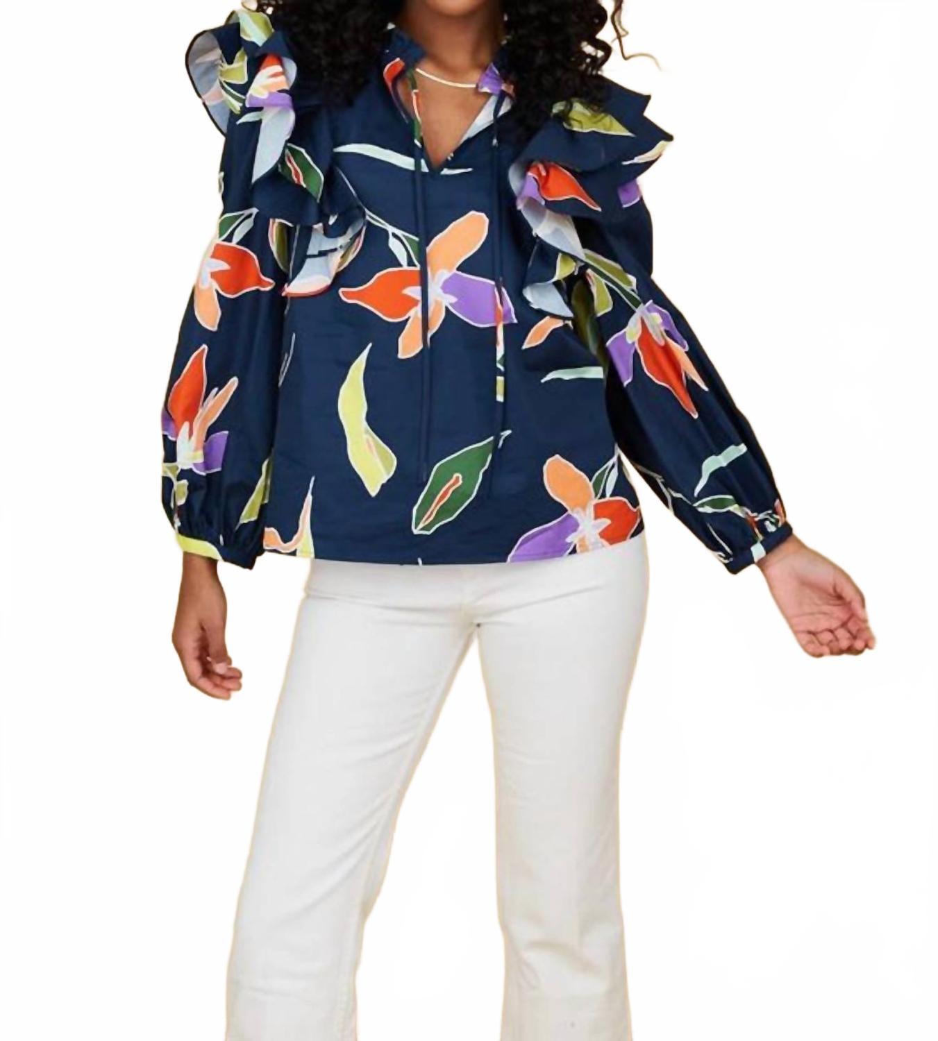 Голубая блузка Grady с длинными рукавами в цветке лилии Crosby by Mollie Burch
Голубая блузка Grady с длинными рукавами в цветке лилии Crosby by Mollie Burch