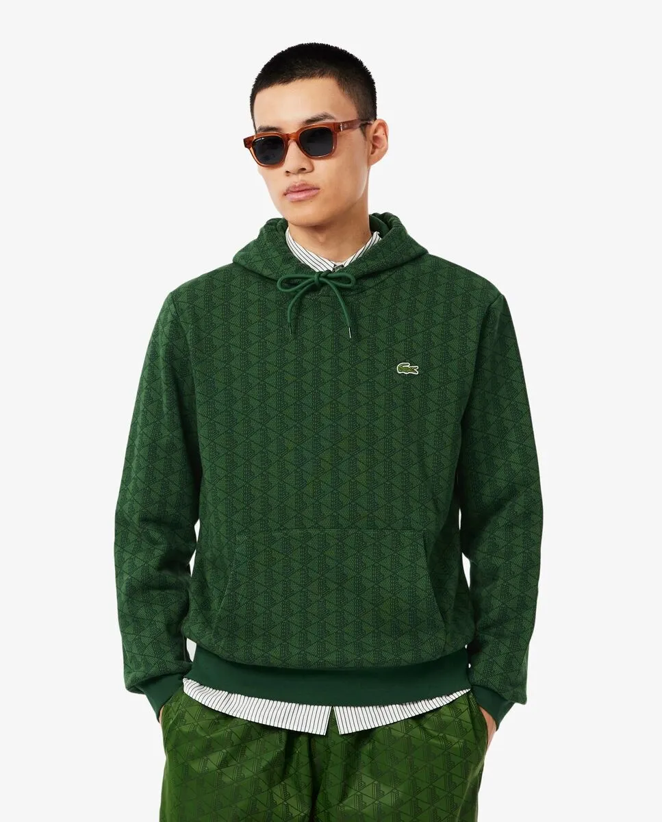 Мужская флисовая толстовка с капюшоном и монограммой серого цвета Lacoste
Мужская флисовая толстовка с капюшоном и монограммой серого цвета Lacoste