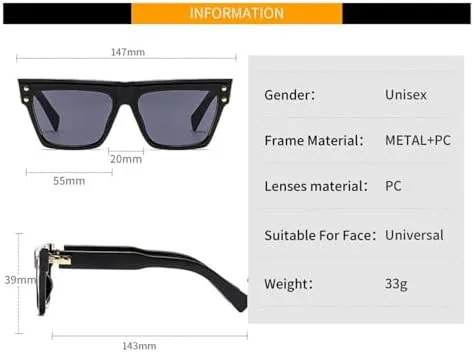 Солнцезащитные очки в полосатой оправе 2027 года для женщин, винтажные солнцезащитные очки для мужчин и женщин с защитой от УФ-излучения UV400 MTZJH, Blue Stripe
Солнцезащитные очки в полосатой оправе 2027 года для женщин, винтажные солнцезащитные очки для мужчин и женщин с защитой от УФ-излучения UV400 MTZJH, Blue Stripe