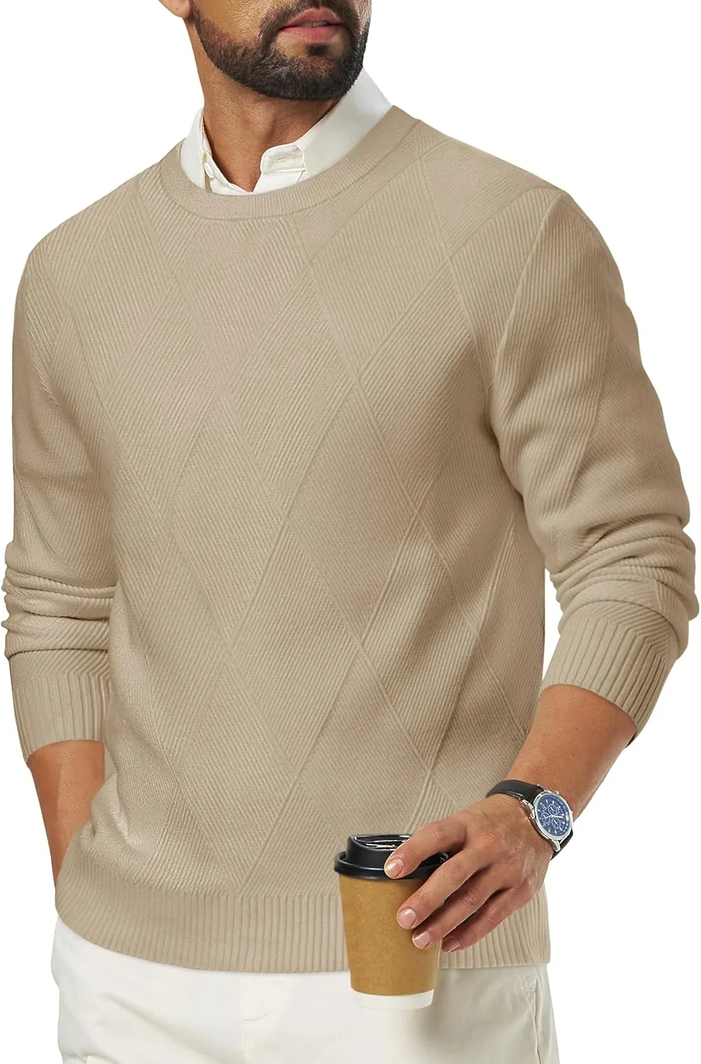 Tacvasen мужской свитер с косой вязкой
Tacvasen мужской свитер с косой вязкой