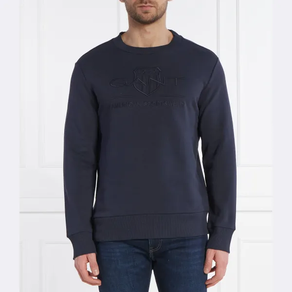 Толстовка обычного кроя в тон Gant, синий 
Толстовка обычного кроя в тон Gant, синий