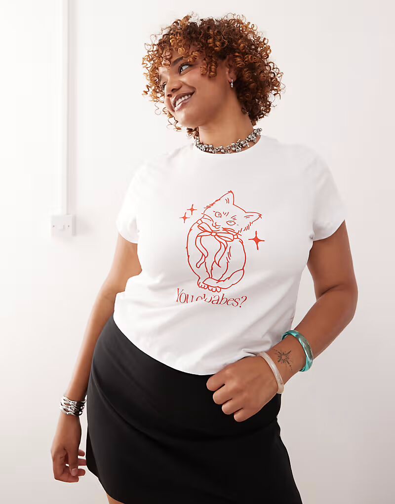 Детская футболка Noisy May Curve с рисунком кота белого цвета
Детская футболка Noisy May Curve с рисунком кота белого цвета