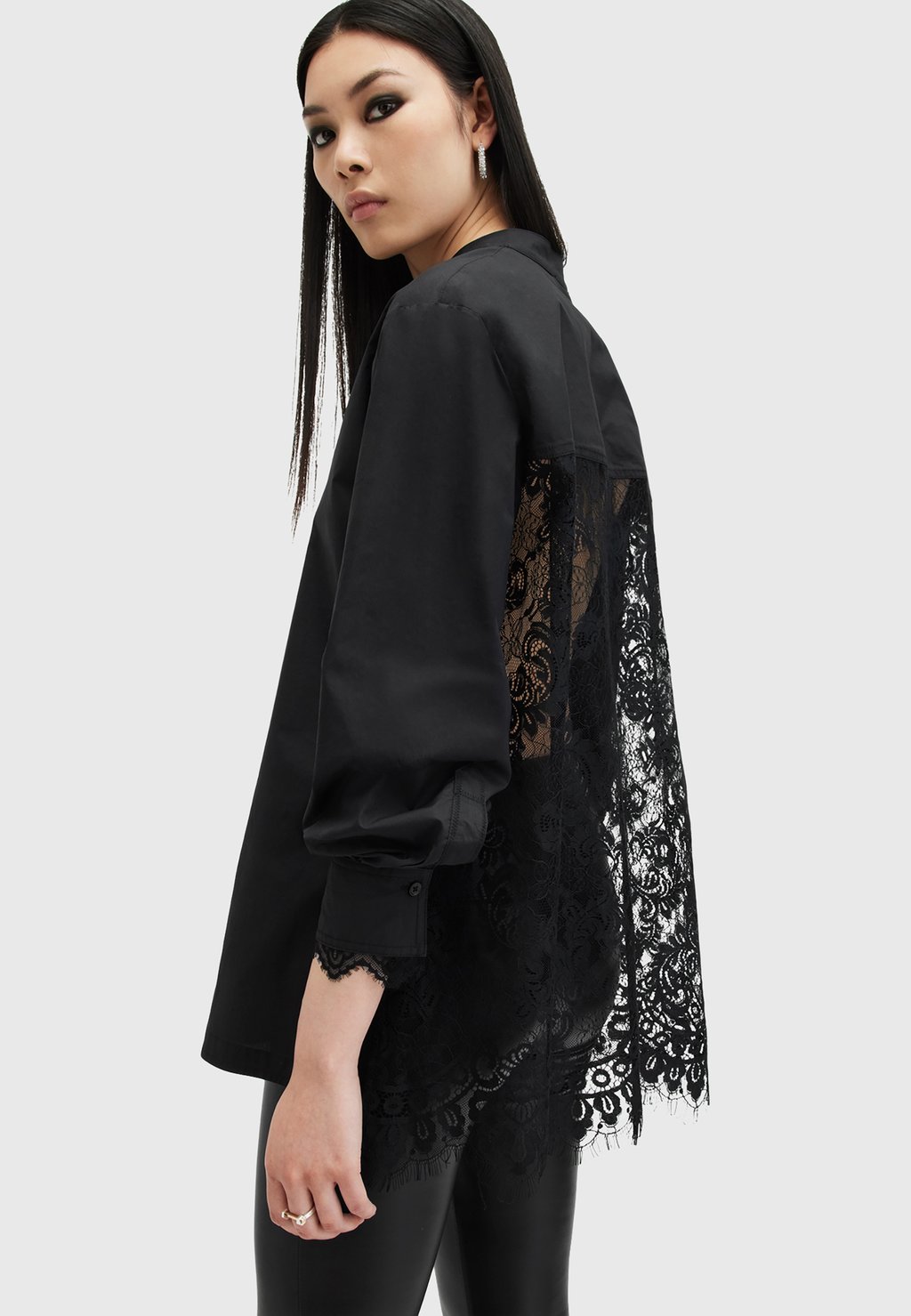 Блузка на пуговицах ETHEL AllSaints, черный
Блузка на пуговицах ETHEL AllSaints, черный