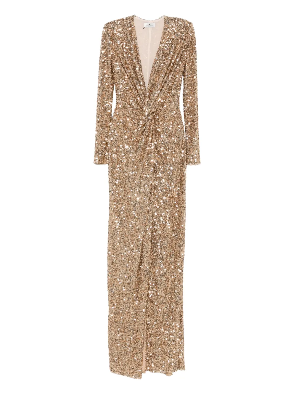 Платье с V-образным вырезом, украшенное пайетками Elisabetta Franchi, золотой
Платье с V-образным вырезом, украшенное пайетками Elisabetta Franchi, золотой