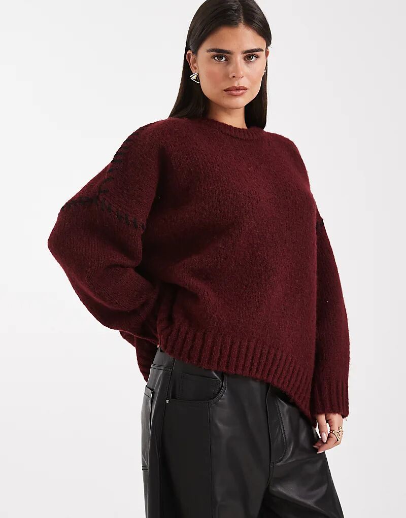 Джемпер с круглым вырезом ASOS DESIGN, выполненный в технике одеяльного стегания, бордового цвета
Джемпер с круглым вырезом ASOS DESIGN, выполненный в технике одеяльного стегания, бордового цвета