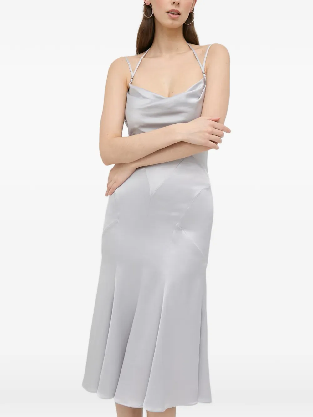 Платье миди с воротником-хомутом Trussardi, серый
Платье миди с воротником-хомутом Trussardi, серый