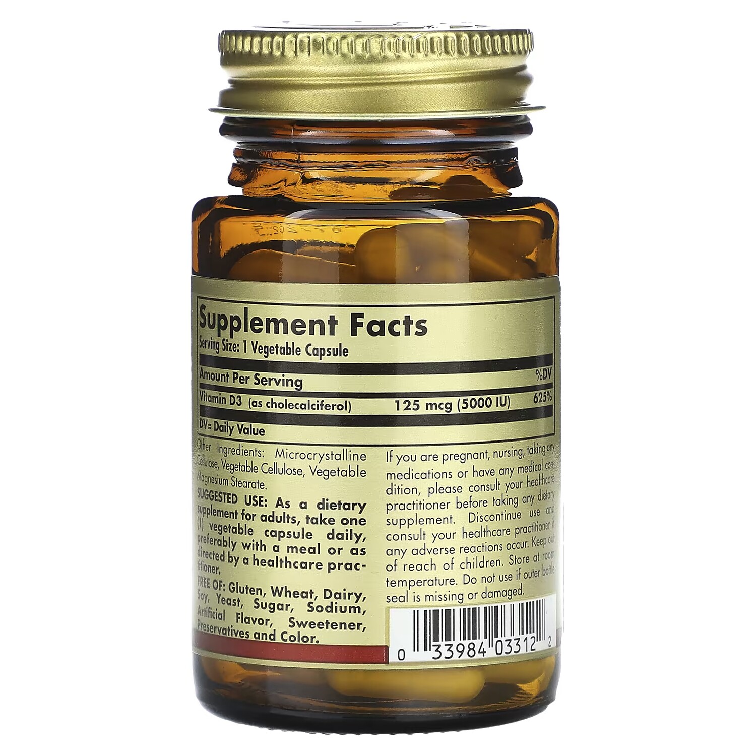 Витамин D3 (холекальциферол) Solgar 125 мкг (5000 МЕ), 60 капсул
Витамин D3 (холекальциферол) Solgar 125 мкг (5000 МЕ), 60 капсул