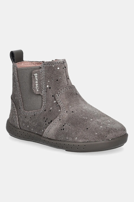 Детские замшевые ботинки Garvalin, серый 
Детские замшевые ботинки Garvalin, серый