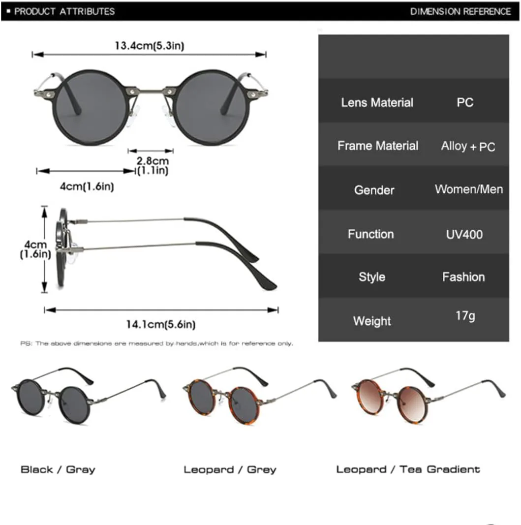 Ретро маленькие круглые солнцезащитные очки для женщин и мужчин, прозрачные линзы Ocean, защита от УФ-излучения UV400, в стиле панк UATXTAU, Black Dark Green
Ретро маленькие круглые солнцезащитные очки для женщин и мужчин, прозрачные линзы Ocean, защита от УФ-излучения UV400, в стиле панк UATXTAU, Black Dark Green