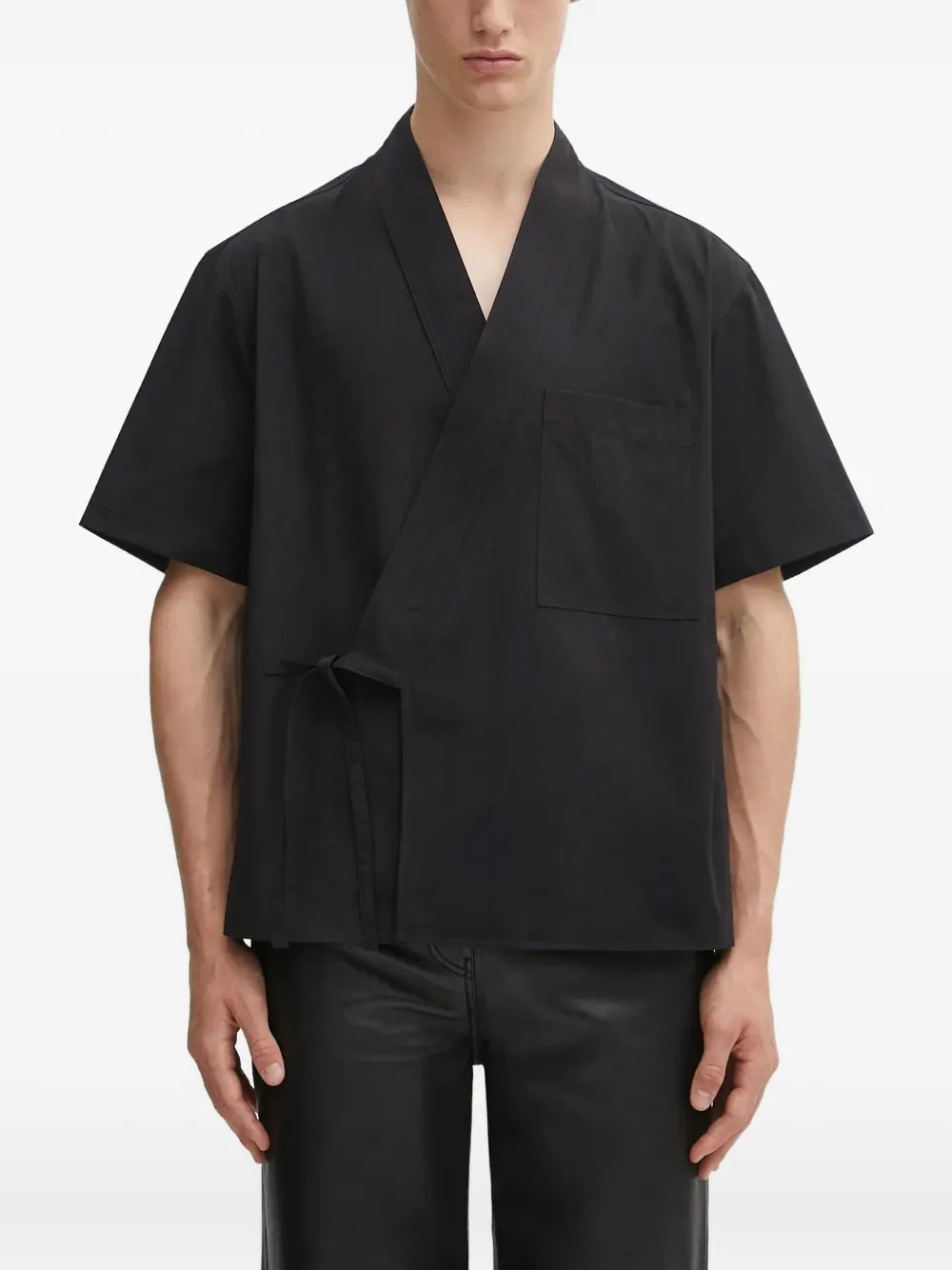 Рубашка с короткими рукавами и завязками Kenzo, черный
Рубашка с короткими рукавами и завязками Kenzo, черный