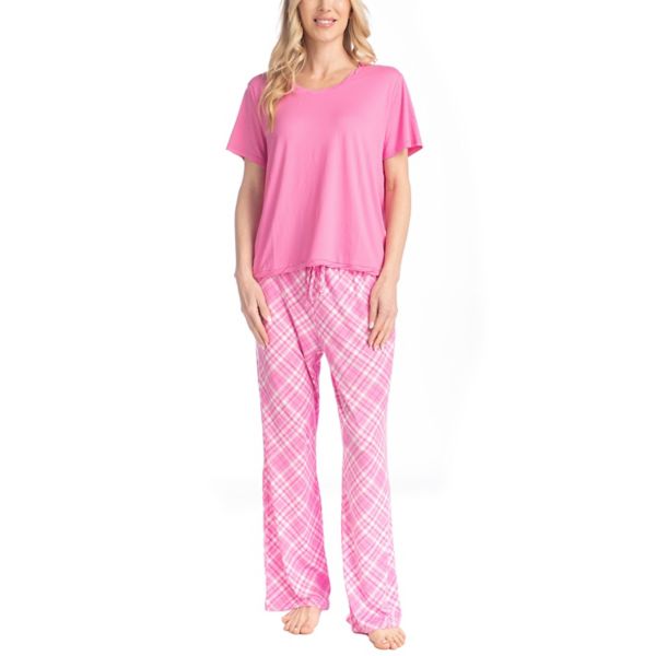 Женский пижамный комплект для садовой вечеринки: топ и пижамные штаны Muk Luks, цвет pink plaid
Женский пижамный комплект для садовой вечеринки: топ и пижамные штаны Muk Luks, цвет pink plaid