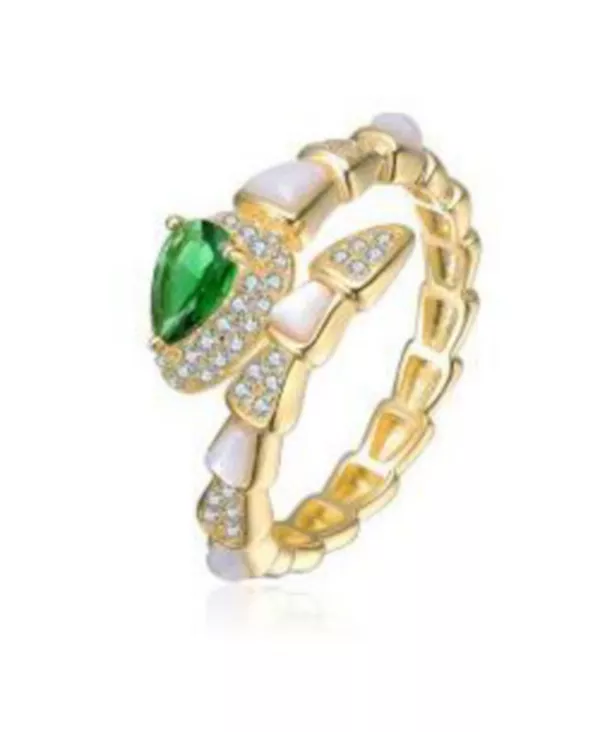Кольцо-Обходчик с покрытием из 14-каратного золота, белым перламутром, зелеными и прозрачными кубическими циркониями Rachel Glauber, green
Кольцо-Обходчик с покрытием из 14-каратного золота, белым перламутром, зелеными и прозрачными кубическими циркониями Rachel Glauber, green