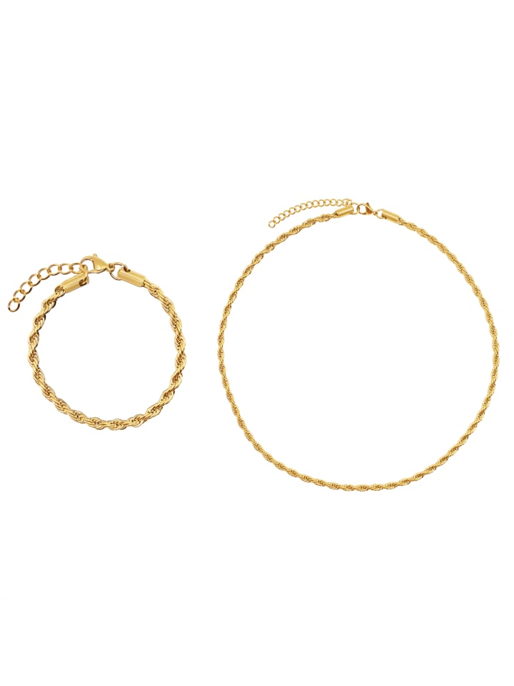 Steel_Art Мужской ювелирный набор, состоящий из колье и браслета, комплект Nick, золотистого цвета
Steel_Art Мужской ювелирный набор, состоящий из колье и браслета, комплект Nick, золотистого цвета