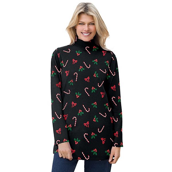 Туника с длинными рукавами и воротником-стойкой Plus size Woman Within, Black Mistletoe
Туника с длинными рукавами и воротником-стойкой Plus size Woman Within, Black Mistletoe