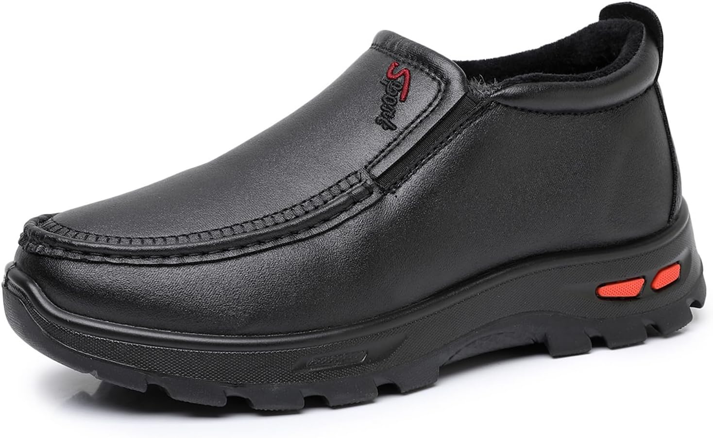 Мужские кожаные плюшевые слипоны для ходьбы, удобные с круглым носком, теплые, противоскользящие, повседневные ботинки для улицы, путешествий и альпинизма Bedgmdeg, черный
Мужские кожаные плюшевые слипоны для ходьбы, удобные с круглым носком, теплые, противоскользящие, повседневные ботинки для улицы, путешествий и альпинизма Bedgmdeg, черный