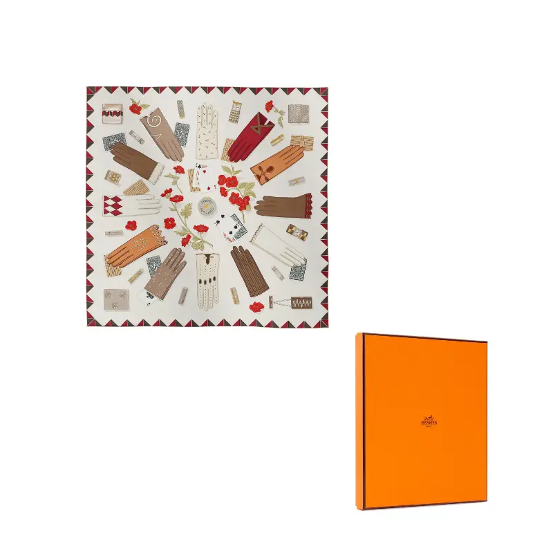 HERMES Шёлковый шарф женский серо-белый, Gray White
HERMES Шёлковый шарф женский серо-белый, Gray White