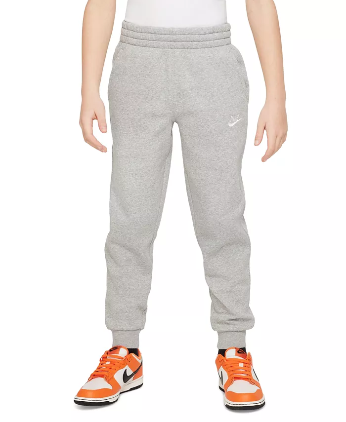 Флисовые спортивные брюки Big Kids Club Nike, серый 
Флисовые спортивные брюки Big Kids Club Nike, серый