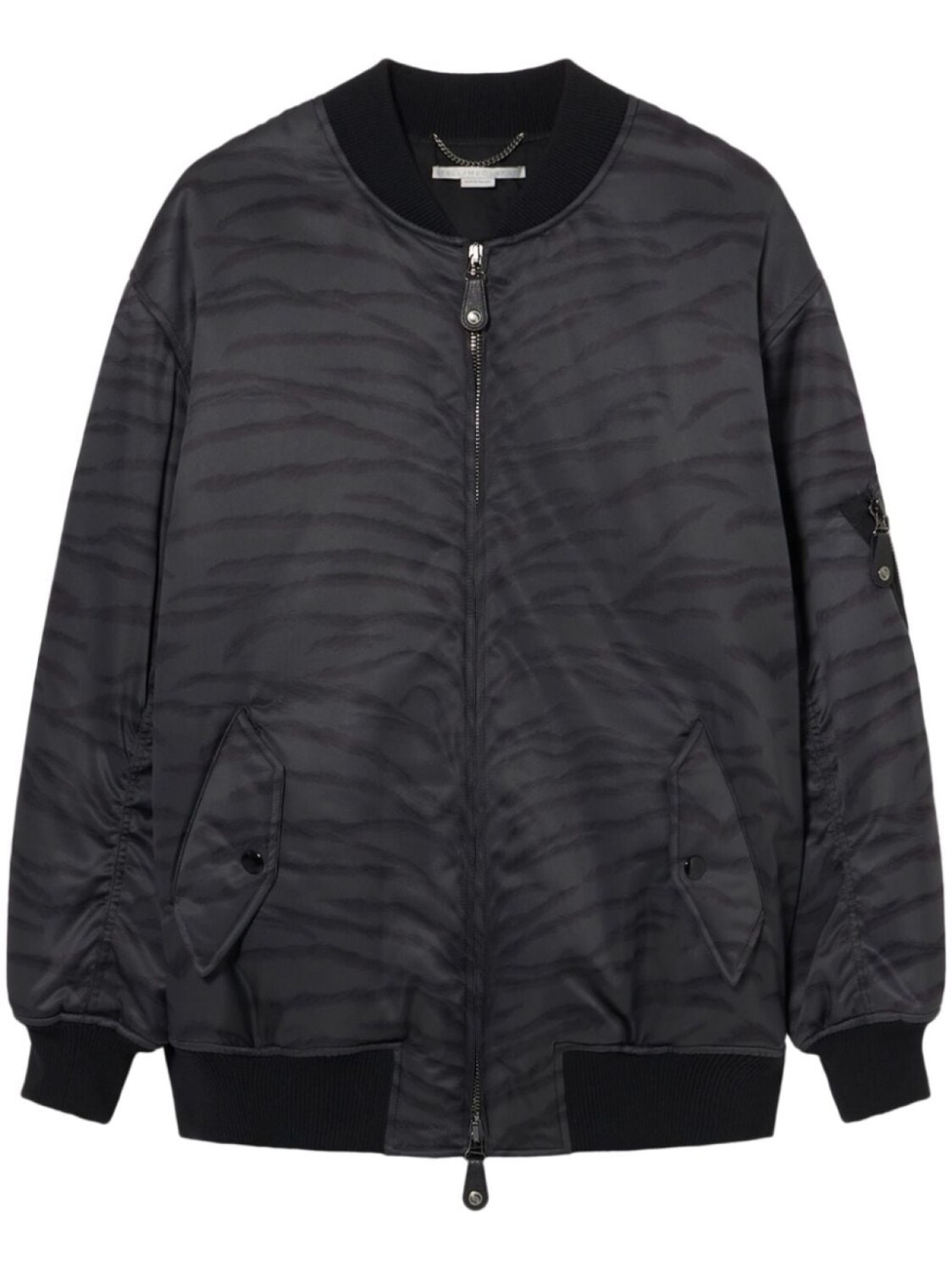 Stella McCartney куртка-бомбер с тигровым принтом, черный
Stella McCartney куртка-бомбер с тигровым принтом, черный