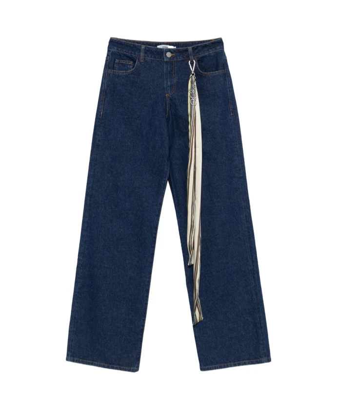 Джинсы с пятью карманами и деталями в виде синего шарфа SiedrãS, синий
Джинсы с пятью карманами и деталями в виде синего шарфа SiedrãS, синий