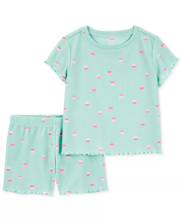 Пижама свободного кроя для девочек Toddler Girls 2-Pc. Cupcake Carter's, зеленый
Пижама свободного кроя для девочек Toddler Girls 2-Pc. Cupcake Carter's, зеленый