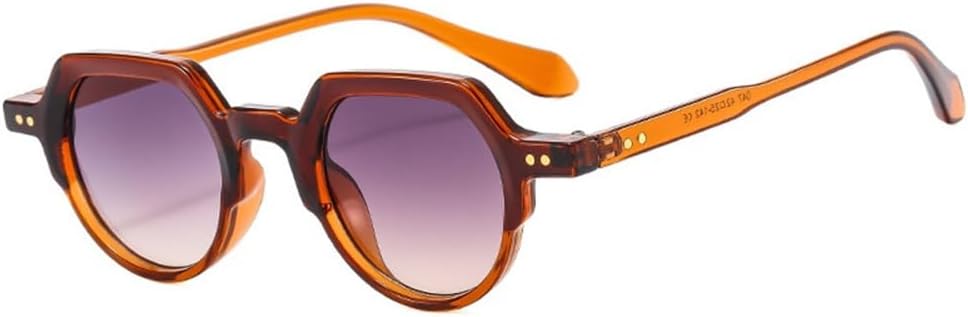 Солнцезащитные очки неправильной формы для женщин, ретро, круглые, с прозрачными линзами цвета океана, защита от УФ-излучения UV400; солнцезащитные очки для мужчин с заклепками в стиле панк LANGSER, Tea
Солнцезащитные очки неправильной формы для женщин, ретро, круглые, с прозрачными линзами цвета океана, защита от УФ-излучения UV400; солнцезащитные очки для мужчин с заклепками в стиле панк LANGSER, Tea