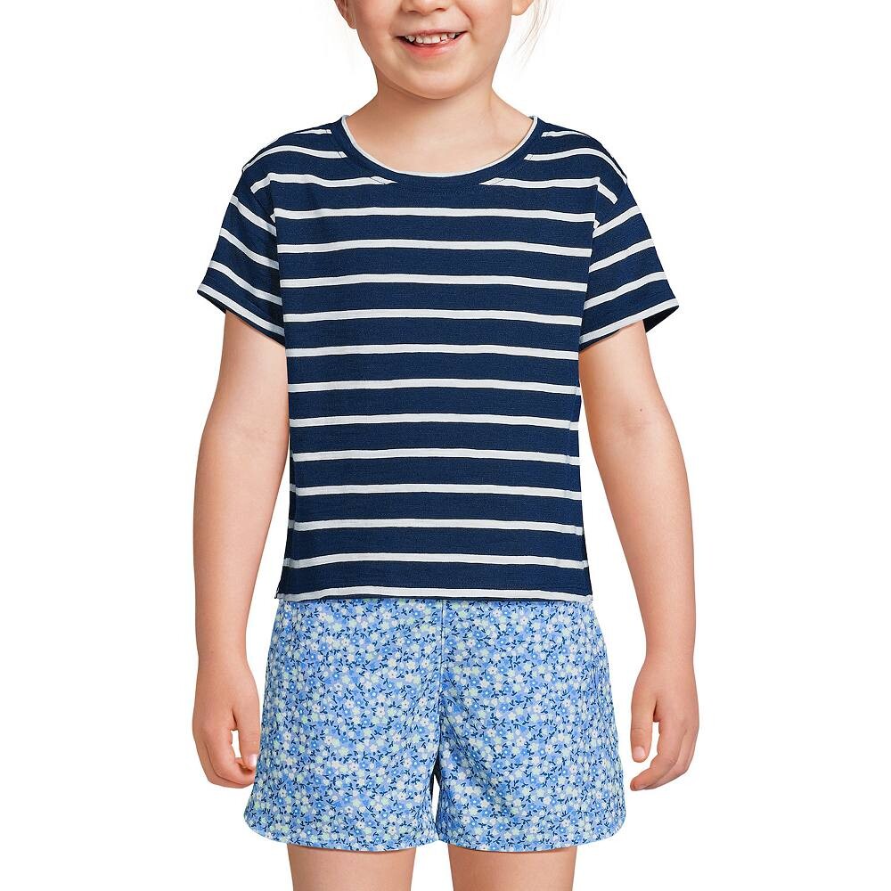 Топ Lands' End с короткими рукавами и круглым вырезом для девочек от 2 до 18 лет, цвет Navy Breton Stripe
Топ Lands' End с короткими рукавами и круглым вырезом для девочек от 2 до 18 лет, цвет Navy Breton Stripe