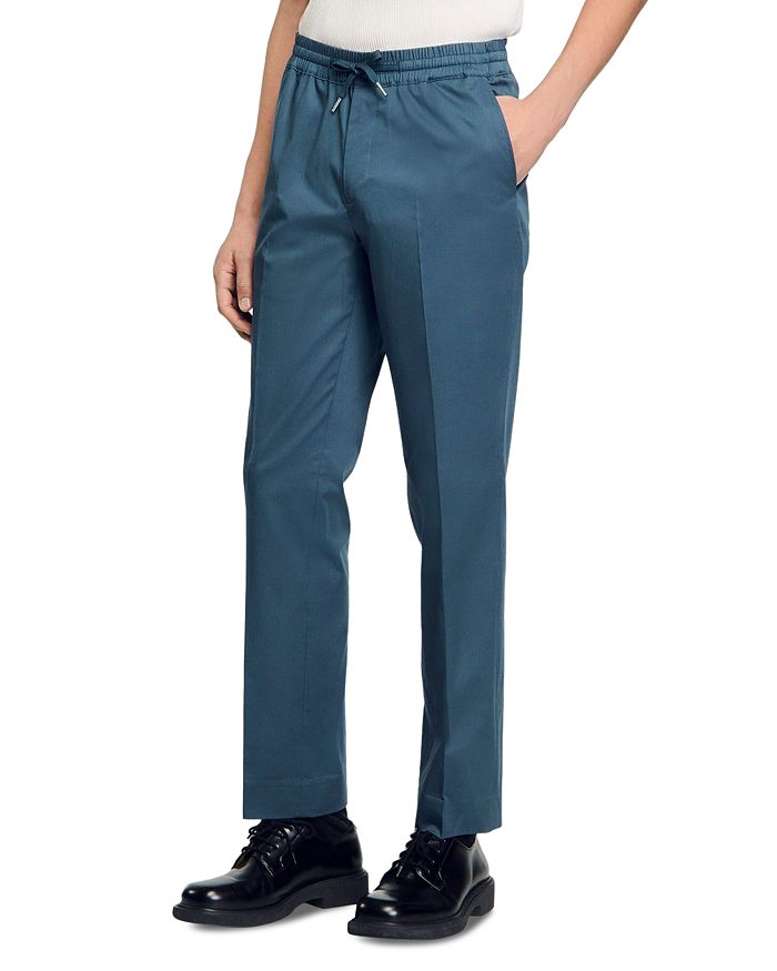 Альфа Брюки прямого кроя с кулиской из хлопкового микса Sandro, синий
Альфа Брюки прямого кроя с кулиской из хлопкового микса Sandro, синий