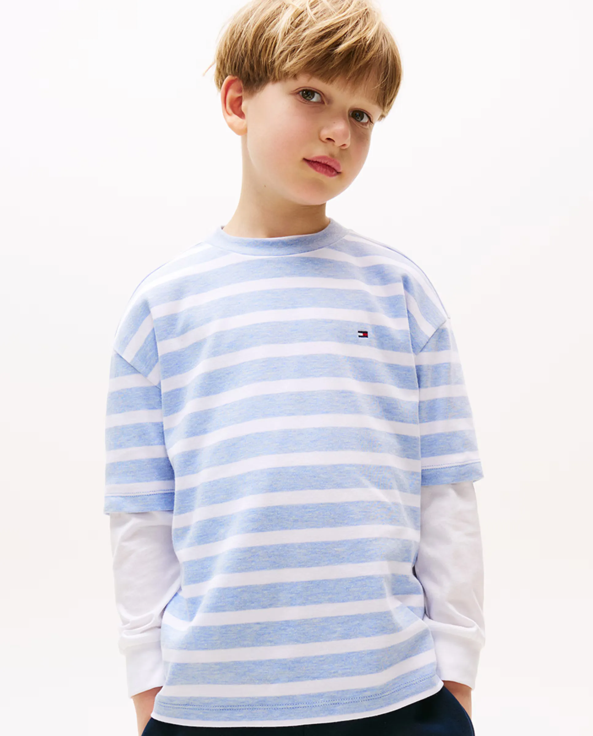 Детская футболка с коротким рукавом и вышитым логотипом на груди Tommy Hilfiger, синий
Детская футболка с коротким рукавом и вышитым логотипом на груди Tommy Hilfiger, синий