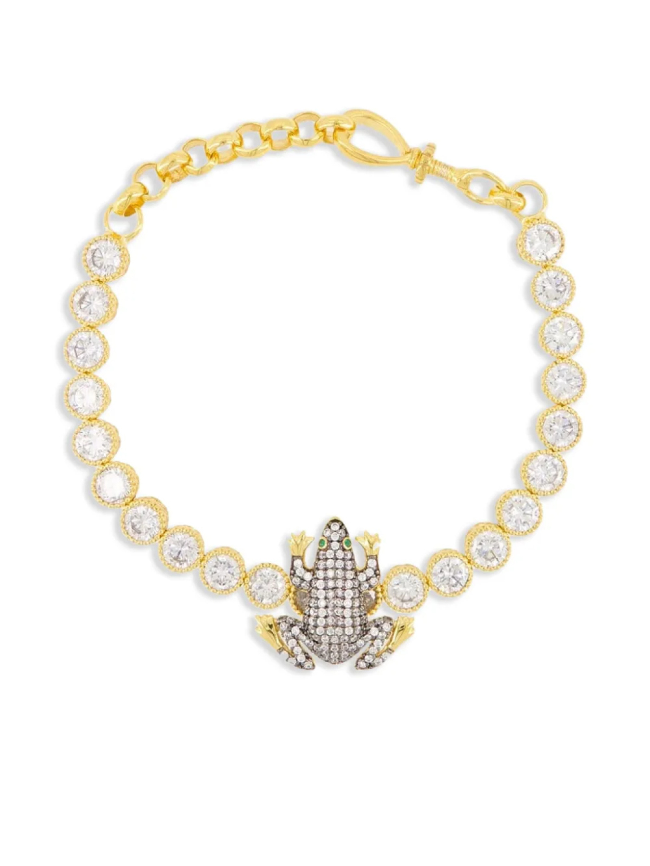 Теннисный браслет с подвеской в виде лягушки Бегюм Хан Begüm Khan, золотой
Теннисный браслет с подвеской в виде лягушки Бегюм Хан Begüm Khan, золотой