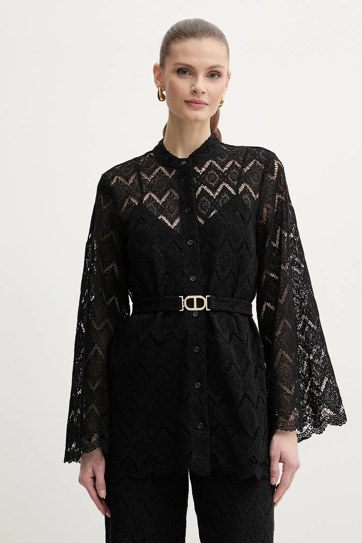 Рубашка из хлопка Twinset, черный
Рубашка из хлопка Twinset, черный