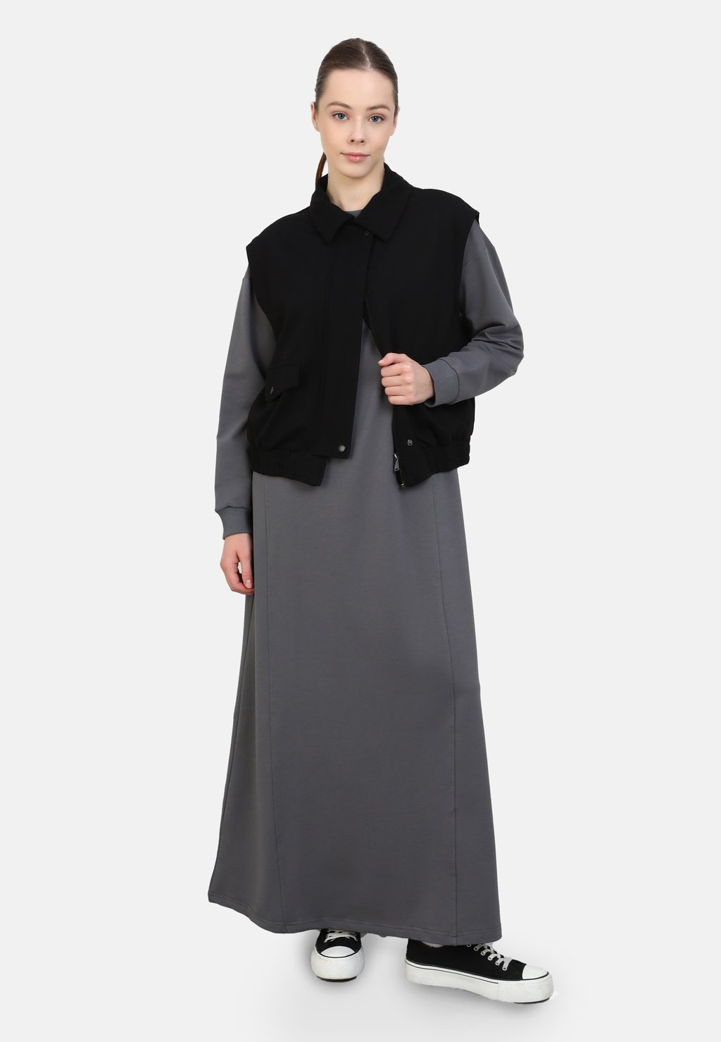 Платье из джерси Modanisa, антрацит
Платье из джерси Modanisa, антрацит