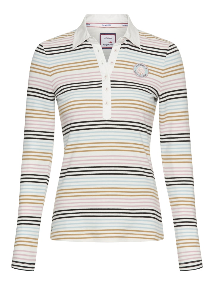 Рубашка-поло в полоску цвета экрю Kangaroos
Рубашка-поло в полоску цвета экрю Kangaroos