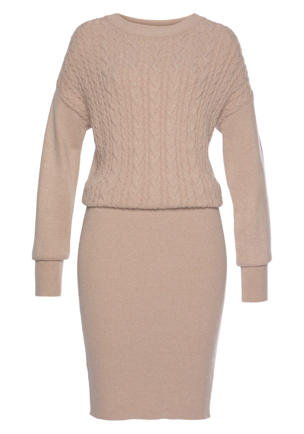 Платье LASCANA Strick, бежевый
Платье LASCANA Strick, бежевый