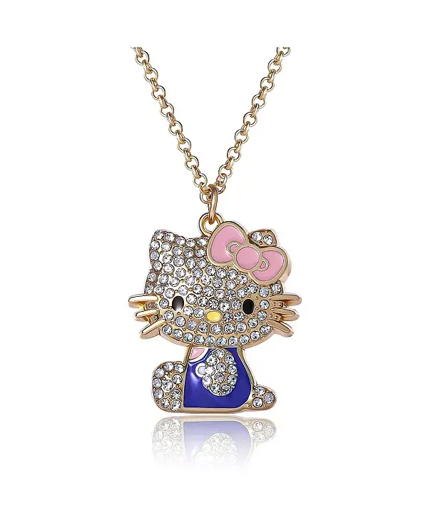 Ожерелье с подвеской из кристаллов Sanrio — золотистого оттенка с цветными эмалевыми акцентами Hello Kitty, blue
Ожерелье с подвеской из кристаллов Sanrio — золотистого оттенка с цветными эмалевыми акцентами Hello Kitty, blue