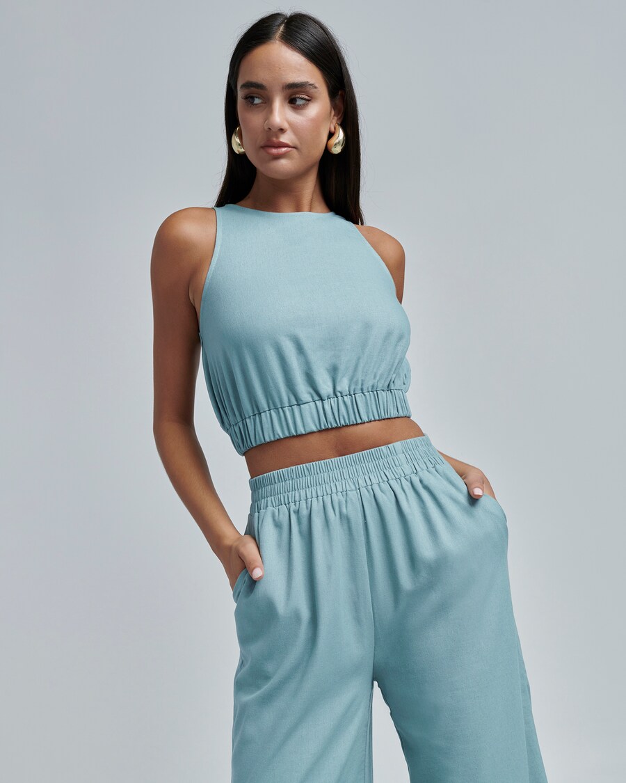 Топ BWLDR Laila, светло-синий 
Топ BWLDR Laila, светло-синий