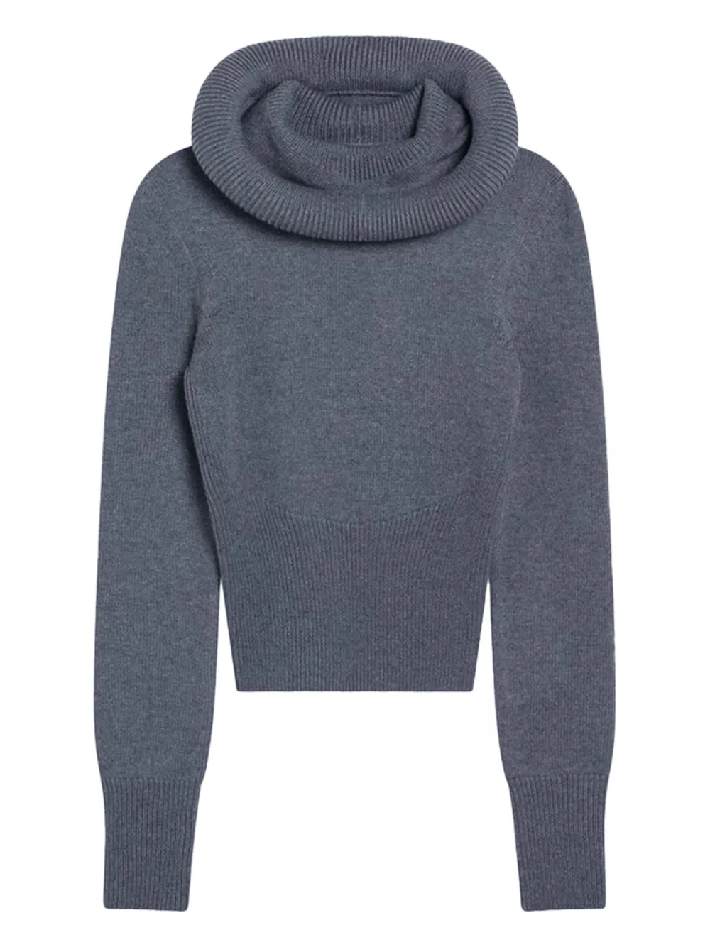 Свитер с высоким воротником и капюшоном Alaïa, серый
Свитер с высоким воротником и капюшоном Alaïa, серый