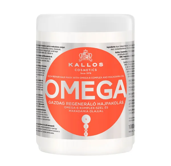 Питательная маска для волос Omega Kallos, 1.000 ml
Питательная маска для волос Omega Kallos, 1.000 ml